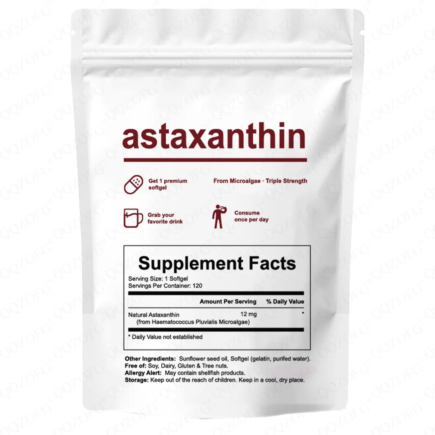 120pcs/bag ASTAXANTHIN Face Skin Care Brighten Body Whitening Oil